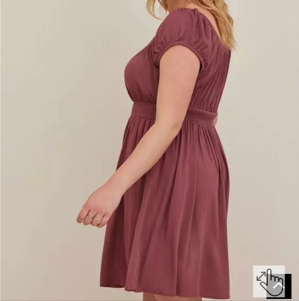 Torrid Mini Lenny Smocked Waist Dress, Size 5 - Picture 2 of 15
